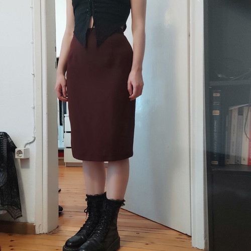 Bill Cost vintage burgundy pencil skirt used, size S-XS