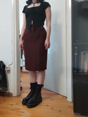 Bill Cost vintage burgundy pencil skirt used, size S-XS