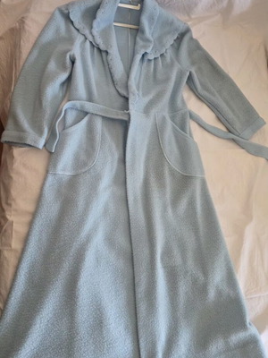 Women's Long House Robe sky blue like new, size M