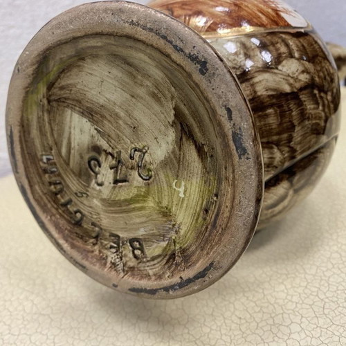 Belgian hand-painted vase used with hunting motif