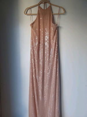 Zara dress with sequins, halter neck and open back