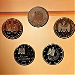  ΓΕΡΜΑΝΙΑ / GERMANY 2002 SET  *** 5 Silver Proof coins 925/1000 *** (UNC, blister)