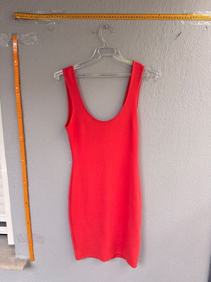 Pull & Bear fitted red mini dress with bow used