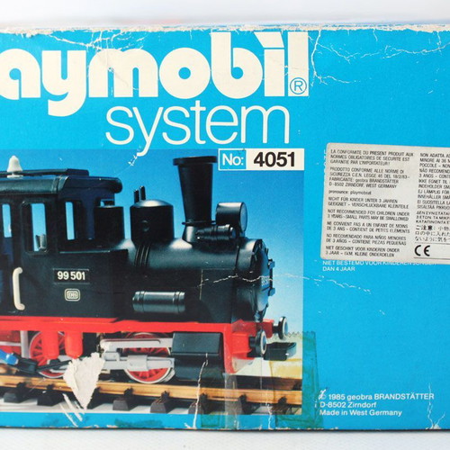 Playmobil System 4051 Vintage 1985 Train Steam Engine LGB new