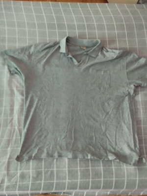 Men's Polo Shirt with Pocket used, gray, size 4XL