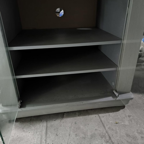 Tv stereo furniture like new with rotating base and glass doors