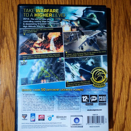 Tom Clancy's H.A.W.X. PC DVD-ROM flight combat game like new