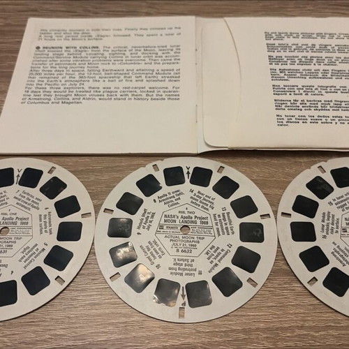 View-Master 3D Moon Landing 1969 set like new, NASA Apollo