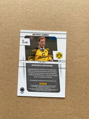 Panini Prizm Matthias Sammer αυτόγραφο Dortmund Γερμανία σαν καινούργιο