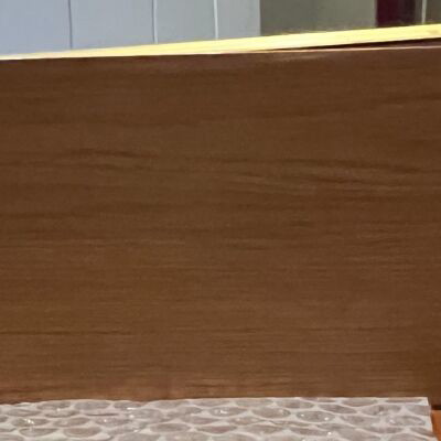 Custom Made Wall Shelves with Support Brackets, Set of 4, Oak Veneer Wood