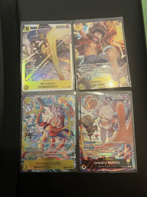 One Piece TCG cards in excellent condition