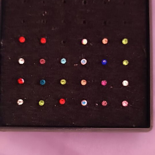 Nose earrings with ball new, each