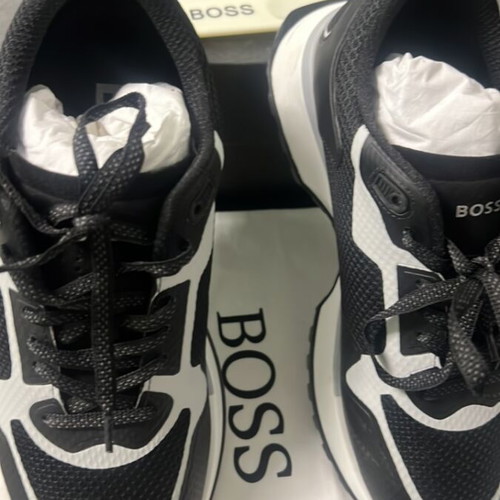 Hugo Boss men's black and white sneakers size 43