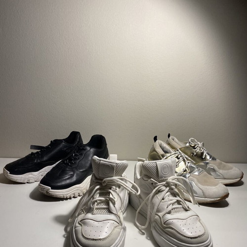 Sneakers used, pack of 3, size 39, multicolor
