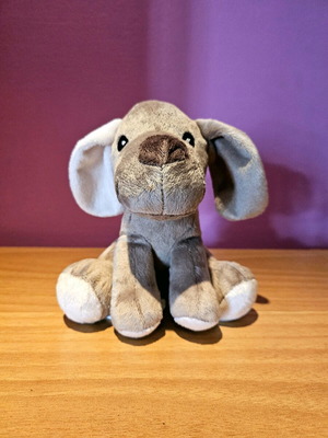 Plush dog like new, fluffy toy 16cm