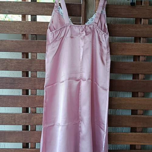 Vintage pink satin nightgown with robe set like new, size S/M