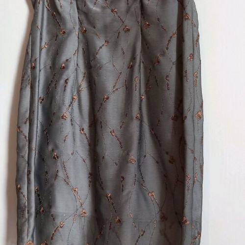 Dress like new, gray with silver and pink gold embroidery, size L
