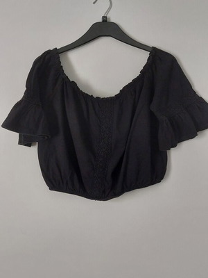 BSB Jeans μαύρο off shoulder crop top μέγεθος S σαν καινούργιο