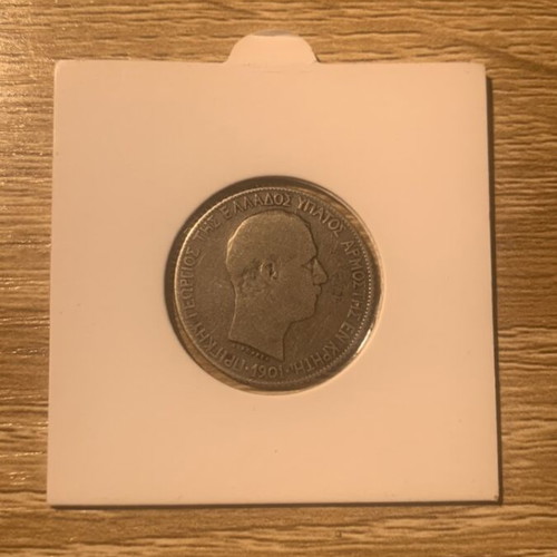 1 Drachma 1901 Cretan State used coin
