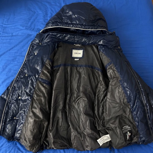 Geox Respira puffer jacket, navy blue, men's L