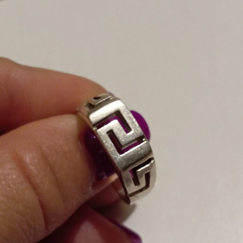 Silver ring 925 ancient Greek type meander, like new