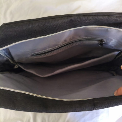 Backpack canvas black used with multiple compartments