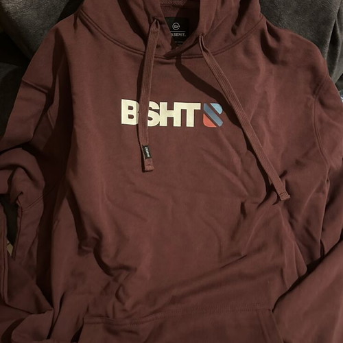 Men's Hoodie No Name XL Burgundy with Kangaroo Pocket