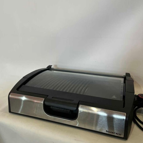 Silvercrest electric tabletop grill with glass lid 10x44x33
