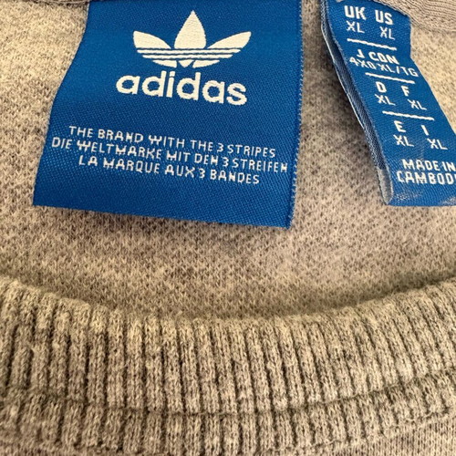 Adidas Originals grey Trefoil crewneck sweatshirt XL like new
