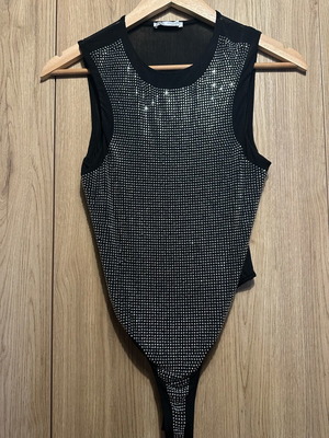 Zara bodysuit καινούργιο, μέγεθος Medium, με στρας και διαφάνεια