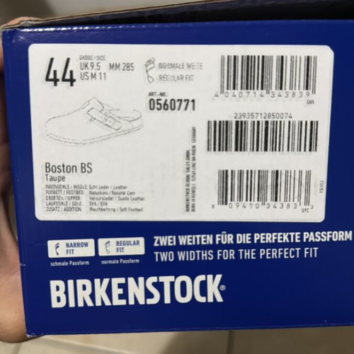 Birkenstock Boston Suede soft footbed slippers size 44 like new, taupe
