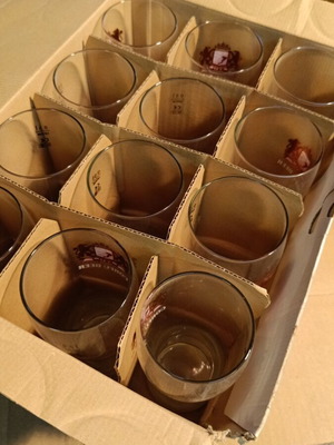 Corfu beer glass set of 6, 0.5L, new