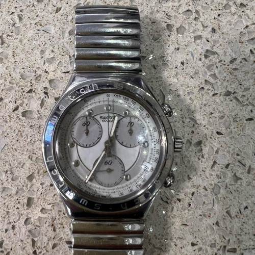 Swatch Irony watch like new, men's, silver