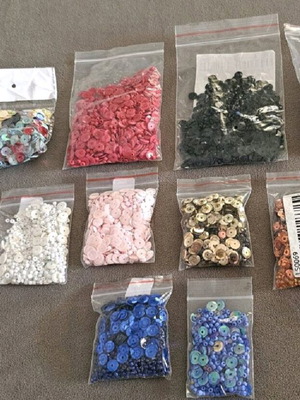 Beads, sequins and pins craft materials