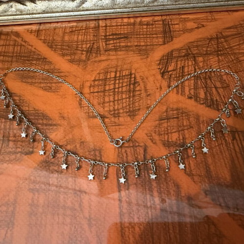 Silver handmade vintage necklace 925 stamped, 48.5 cm