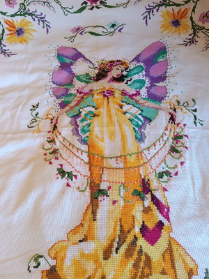 Handmade needlepoint large collectible like new 2.15x1.62 m