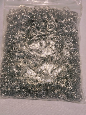 Jump rings 5mm stainless steel new, over 3000 pieces for jewelry