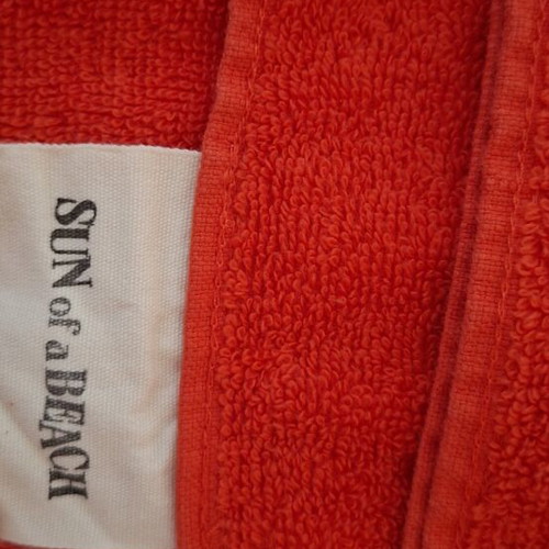 Sun of a Beach beach towel large, new, cotton, red
