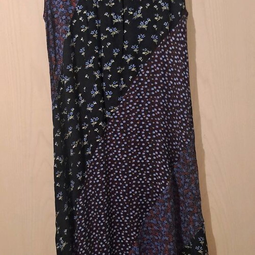 Zara long sleeveless dress with unique print, like new