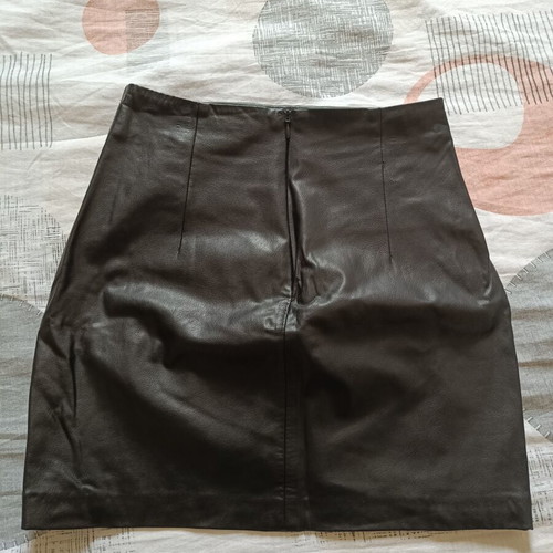 Leather skirt Stradivarius like new, black, size XS