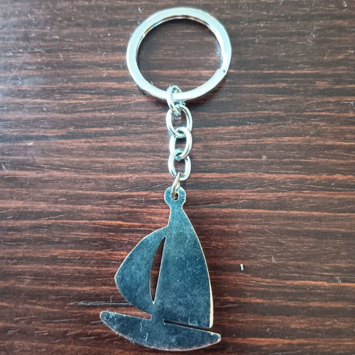 Metal Sailboat Keychain like new