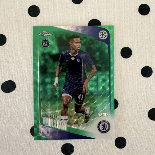 Topps Chrome UEFA CC Estevao Willian RC Green Geometric Refractor 2025-26 new