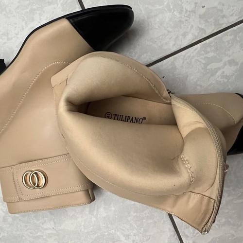 Tulipan women's ankle boots size 41 like new, beige