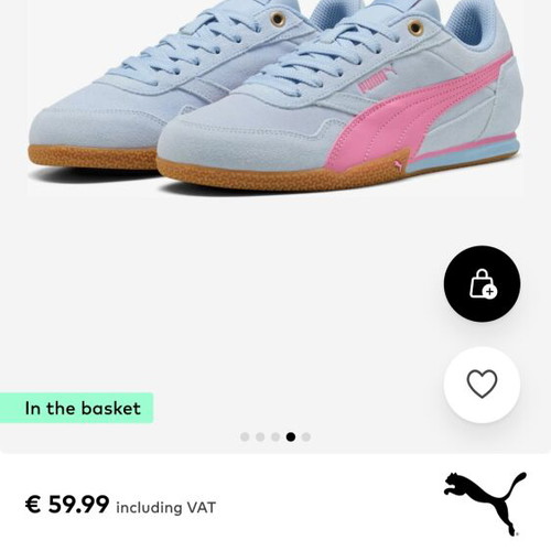 Puma Bella Donna SD women's sneakers new, blue with pink details