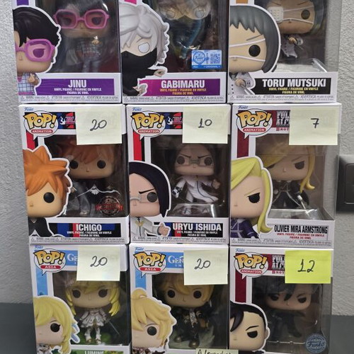 Anime Funko Pop set like new with Full Metal Alchemist, Bleach, Tokyo Ghoul