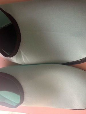 Beach shoes like new, size 40–41, black and turquoise