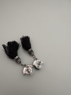 Black dangle earrings used