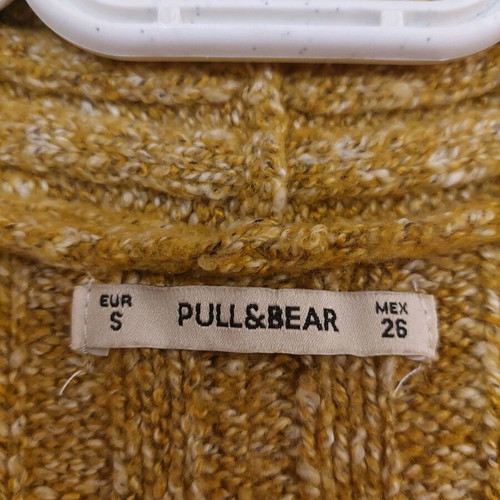 Knitted long cardigan Pull & Bear like new, beige and mustard