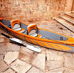 κανο / Kayak Aqua Marina Tomahawk II TH-425 15667 πορτοκαλι /  Φουσκτωτο Μαζί με τσάντα μεταφοράς και παρελκόμενα