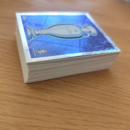 Euro 2024 Topps stickers used, 110 single with metal tin